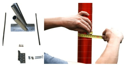 schuine vlaggenhouder