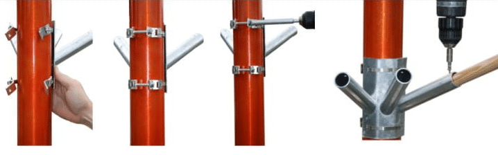 schuine vlaggenhouder