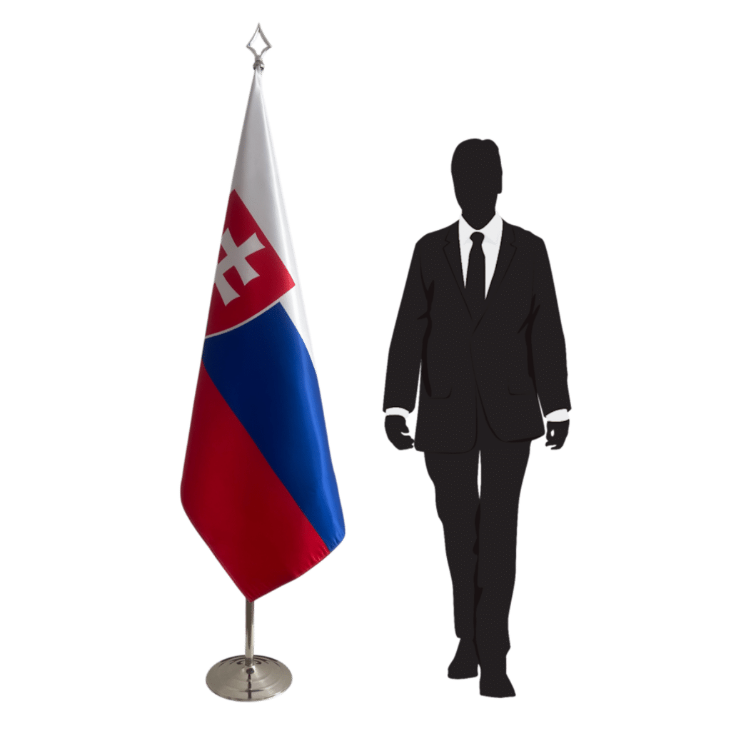 Slowaakse vlag op mast