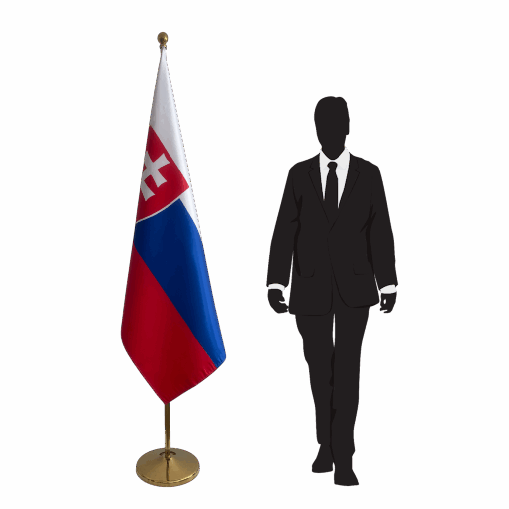 Slowaakse vlag op standaard