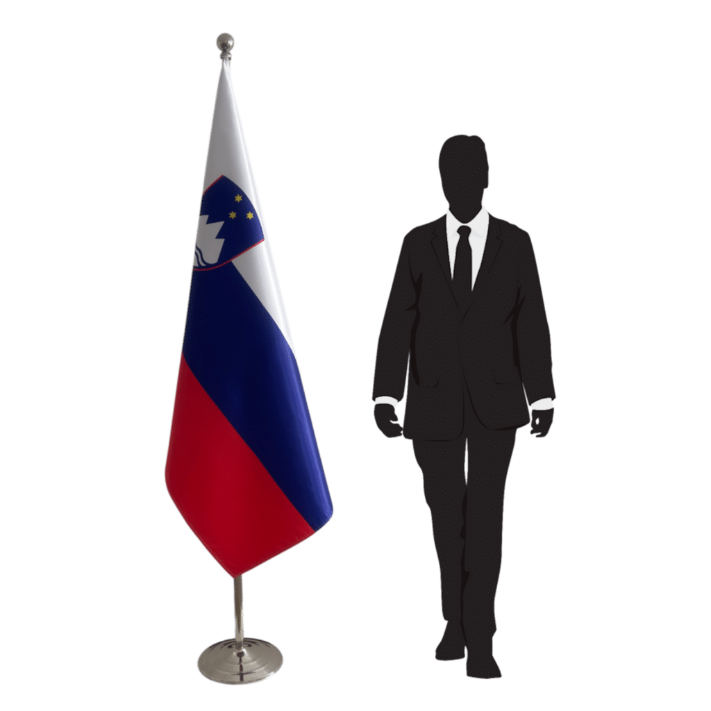 Sloveense vlag op standaard