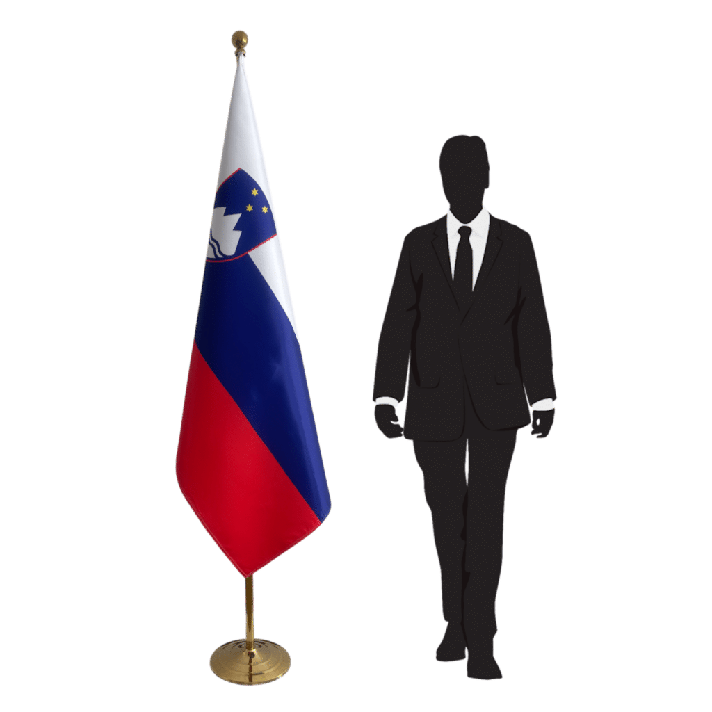 Slovenië Vlag op Stok