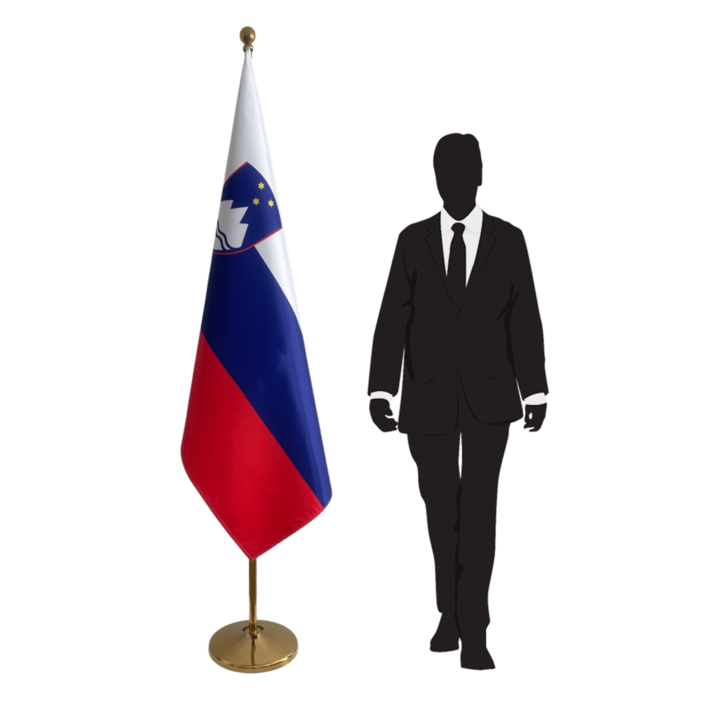 Slovenië Vlag op Stok