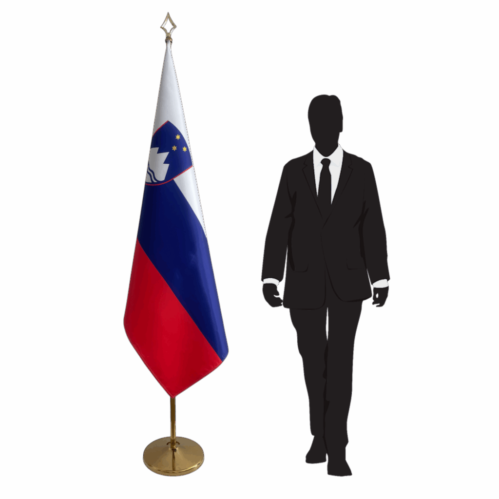 Slovenië Vlag op Stok
