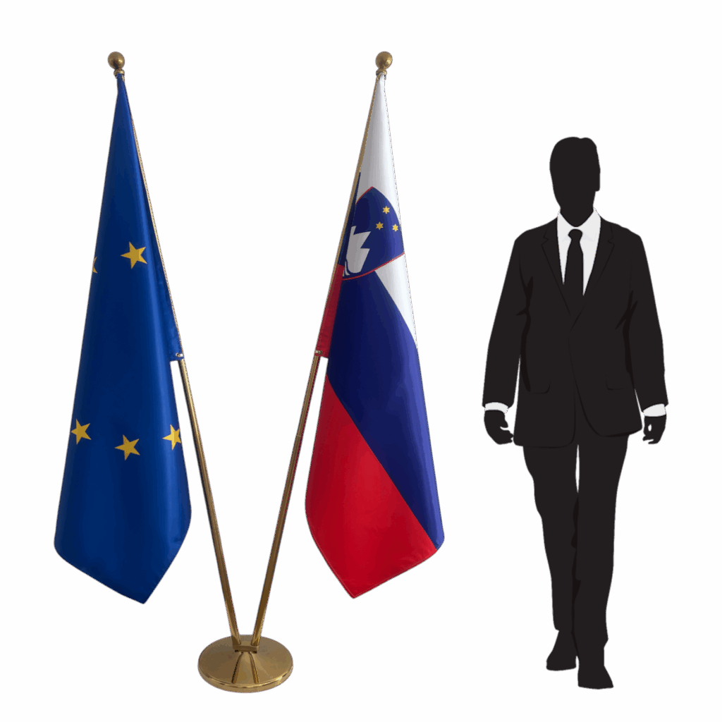 Slovenië Vlag op Stok