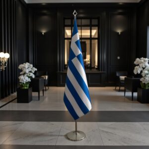 drapeau Grèce avec hampe
