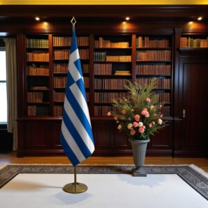 drapeau Grèce sur pied