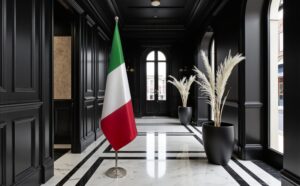 drapeau Italie sur pied