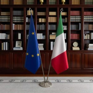 drapeau Italie et UE