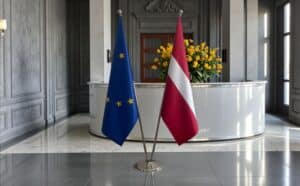 drapeau Lettonie et UE