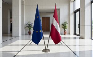 drapeau Lettonie et UE