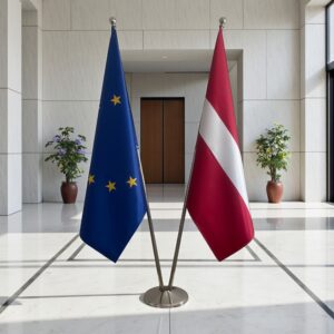 drapeau Lettonie et UE