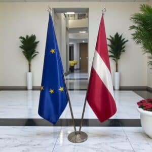 drapeau Lettonie et UE