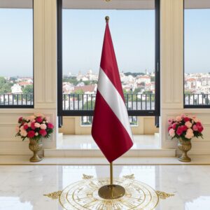 drapeau Lettonie avec socle