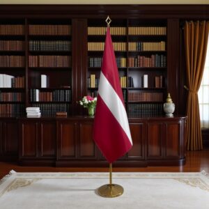 drapeau Lettonie avec socle