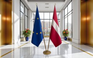 drapeau Lettonie et UE