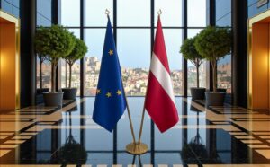 drapeau Lettonie et UE