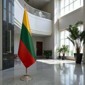 drapeau Lituanie sur pied