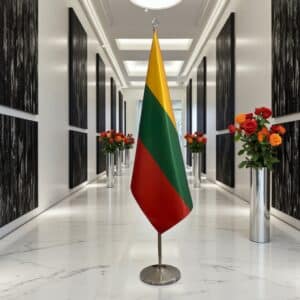 drapeau Lituanie sur pied
