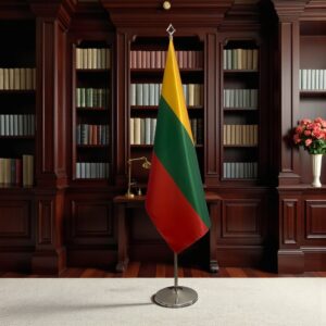 drapeau Lituanie sur pied