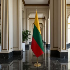 drapeau Lituanie sur socle