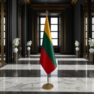 drapeau Lituanie sur hampe