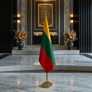 drapeau Lituanie sur hampe