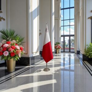 drapeau Malte sur socle