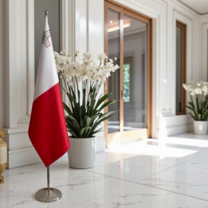 drapeau Malte sur socle