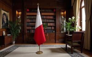 drapeau Malte avec mat