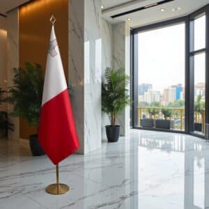 drapeau Malte avec mat