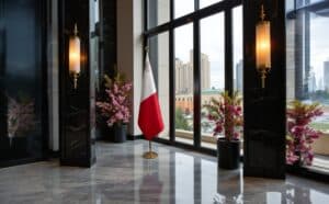 drapeau Malte avec mat