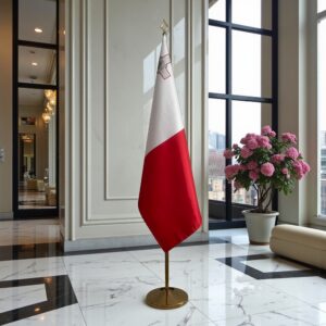 drapeau Malte avec pied