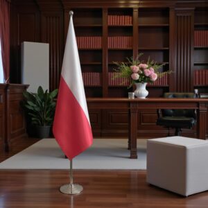 drapeau Pologne avec pied