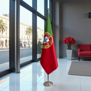 drapeau Portugal avec pied