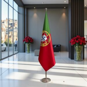 drapeau Portugal avec pied