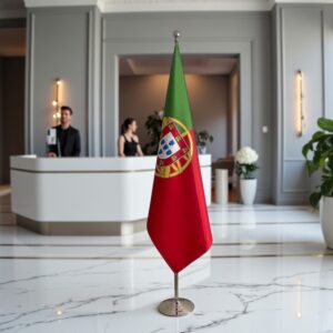 drapeau Portugal avec pied