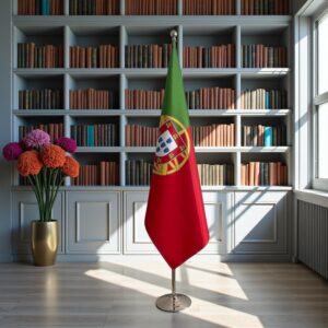 drapeau Portugal avec pied