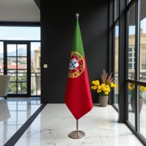 drapeau Portugal avec pied