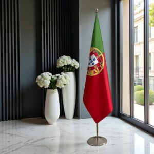 drapeau Portugal avec pied