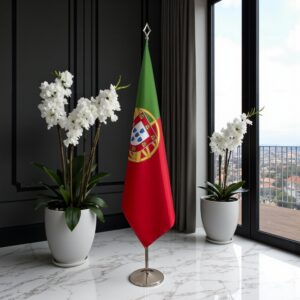 drapeau Portugal avec pied