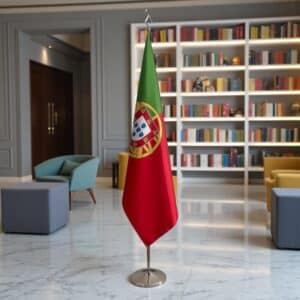 drapeau Portugal avec pied