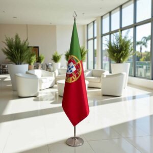 drapeau Portugal avec pied