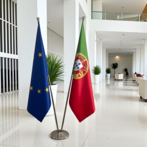 drapeau Portugal avec pied