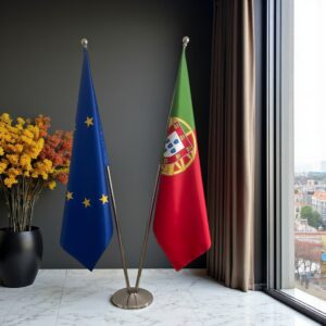 drapeau Portugal avec pied