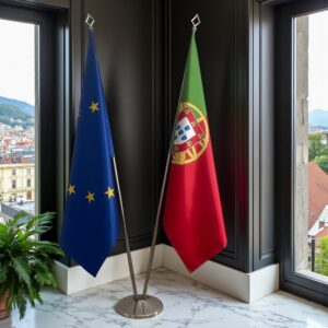 drapeau Portugal et UE