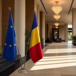 drapeau Roumanie pour bureau