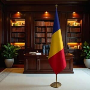 drapeau Roumanie pour bureau