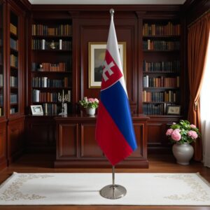 drapeau Slovaquie avec pied