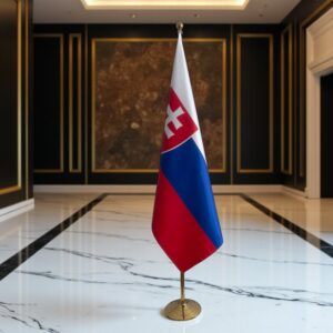 drapeau Slovaquie avec socle